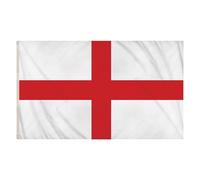 Henbrandt Lot de 3 grands drapeaux de la croix de St Georges de qualité supérieure - Bannière en polyester à double couture avec œillets en métal pour sports et événements nationaux