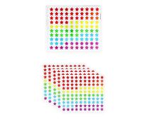 HENBRANDT Lot de 500 autocollants holographiques en forme d'étoile,6 étoiles de couleurs assorties,Mini autocollants de récompense pour enseignants,À paillettes,Pour salle de classe
