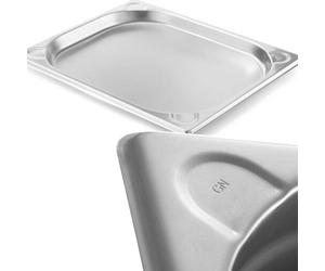 Hendi 806302récipient Gastronorm 1/2gn, 1l, Acier Inoxydable, Argent, 32,5x 26,5x 2cm