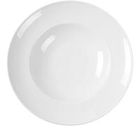 HENDI Assiette à pâtes, bords renforcés, émaillage de qualité, résistance aux impacts et à l'usure, convient à micro-ondes et lave-vaisselle, ø260mm, porcelaine blanche (Lot de 5)