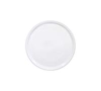 HENDI Assiette à Pizza Ronde en Porcelaine Émaillée, Assiette Unie pour Servir la Pizza, Compatible Micro-ondes et Lave-vaisselle, ⌀330mm, Blanc