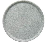 Hendi Assiette à pizza ronde 310 mm Porcelaine émaillée Motif Granite Gris - Lot de 6