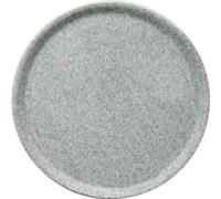 HENDI Assiette à Pizza Ronde en Porcelaine Émaillée avec Motif Granite, Assiette pour Servir la Pizza, Compatible Micro-ondes et Lave-vaisselle, ⌀330mm, Gris