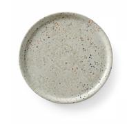 HENDI Assiette à Pizza Ronde en Porcelaine Émaillée avec Motif Taches Multicolores, Assiette pour Servir la Pizza, Compatible Micro-ondes et Lave-vaisselle, ⌀310mm, Gris Clair