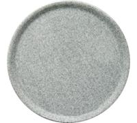HENDI Assiette à pizza ronde, porcelaine, motif: granite, conviennent pour la lave-vaisselle et les fours à micro-ondes, ⌀330 mm, gris (Lot de 10)