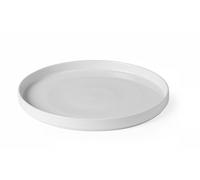 HENDI Assiette plate à bord haut, Oslo, ⌀280mm, porcelaine blanche émaillée