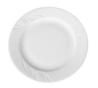 Assiette plate porcelaine blanche décorée Ø 240 mm x 12