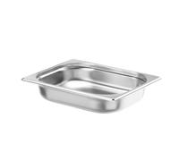 HENDI Bac Gastronorm GN 1/2, Budget Line, résistance thermique -40 °C à 250 °C, compatible four et bain-marie, 4L, 325x265x(H) 65mm, acier inoxydable