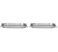HENDI Bac Gastronorm GN 1/2, Kitchen Line, résistance thermique -40 °C à 250 °C, compatible four et bain-marie, 1L, 325x265x(H) 20mm, acier inoxydable (Lot de 2)