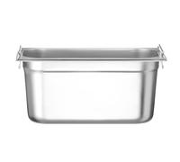HENDI Bac Gastronorm GN 1/3 avec poignées, Budget Line, résistance thermique -40 °C à 250 °C, compatible four et bain-marie, 5,7L, 325x176x(H) 150mm, acier inoxydable