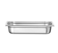 HENDI Bac Gastronorm GN 1/3, Budget Line, résistance thermique -40 °C à 250 °C, compatible four et bain-marie, 2,5L, 325x176x(H) 65mm, acier inoxydable