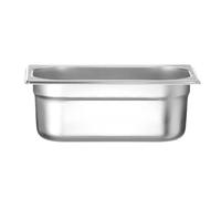 Hendi Bac Gastronorm GN 1/4 Budget Line – acier inoxydable 2,8 L, -40°C à 250°C, 265x162x100 mm