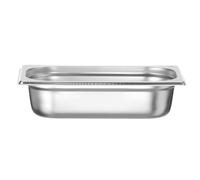 HENDI Bac Gastronorm GN 1/4, Budget Line, résistance thermique -40 °C à 250 °C, compatible four et bain-marie, 1,8L, 265x162x(H) 65mm, acier inoxydable
