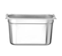 HENDI Bac Gastronorm GN 1/4, Kitchen Line, résistance thermique -40 °C à 250 °C, compatible four et bain-marie, 4L, 265x162x(H) 150mm, acier inoxydable