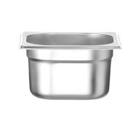 HENDI Bac Gastronorm GN 1/6, Budget Line, résistance thermique -40 °C à 250 °C, compatible four et bain-marie, 1,6L, 176x162x(H) 100mm, acier inoxydable