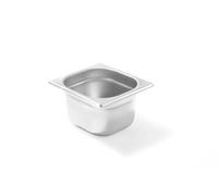 HENDI Bac Gastronorm GN 1/6, Budget Line, résistance thermique -40 °C à 250 °C, compatible four et bain-marie, 3,4L, 176x162x(H) 200mm, acier inoxydable