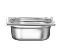 HENDI Bac Gastronorm GN 1/6, Kitchen Line, résistance thermique -40 °C à 250 °C, compatible four et bain-marie, 1L, 176x162x(H) 65mm, acier inoxydable
