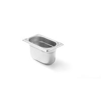HENDI Bac Gastronorm GN 1/9, Kitchen Line, résistance thermique -40 °C à 250 °C, compatible four et bain-marie, 1L, 176x108x(H) 100mm, acier inoxydable
