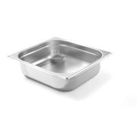 HENDI Bac Gastronorm GN 2/3, Budget Line, résistance thermique -40 °C à 250 °C, compatible four et bain-marie, 9L, 354x325x(H) 100mm, acier inoxydable
