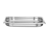 HENDI Bac Gastronorm GN 2/3, Kitchen Line, résistance thermique -40 °C à 250 °C, compatible four et bain-marie, 3L, 354x325x(H) 40mm, acier inoxydable