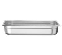 HENDI Bac Gastronorme, GN 1/1, résistance thermique -40 °C à 300 °C, utilisable dans des fours à convection, des réfrigérateurs, des bain-maries, des chafing dishes, 14L, 530x325x(H) 100mm, inox