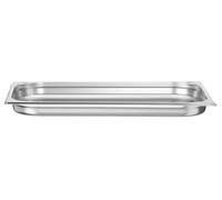 HENDI Bac Gastronorme, GN 1/1, résistance thermique -40 °C à 300 °C, utilisable dans des fours à convection, des réfrigérateurs, des bain-maries, des chafing dishes, 5L, 530x325x(H)40mm, inox