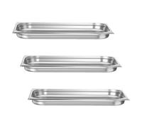 HENDI Bac Gastronorme, GN 1/1, résistance thermique -40 °C à 300 °C, utilisable dans des fours à convection, des réfrigérateurs, des bain-maries, des chafing dishes, 5L, 530x325x(H) 40mm, inox