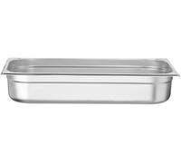 HENDI Bac Gastronorme, GN 1/1, résistance thermique -40 °C à 300 °C, utilisable dans des fours à convection, des réfrigérateurs, des bain-maries, des chafing dishes, 14L, 530x325x(H) 100mm, inox