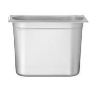 HENDI Bac Gastronorme, GN 1/4, résistance thermique -40 °C à 300 °C, utilisable dans des fours à convection, des réfrigérateurs, des bain-maries, des chafing dishes, 5.5L, 265x162(H)200mm, inox