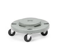 Hendi Socle à roulettes pour poubelle ronde 691403 400×(H)165 mm Gris Polypropylène