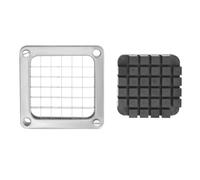 HENDI Bloc de coupe pour coupe-frites, 13 mm, avec plaque de poussée, 110x110x(H)10mm, aluminium et acier inoxydable