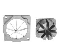 Hendi Bloc de coupe pour pommes de terre 8 parts avec plaque de poussée 110x110x10 mm aluminium/inox