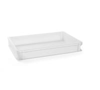 HENDI Boîte de fermentation pour pizza et pain, 14L, bac à pâtons, boules de pâte, sans couvercle, sans BPA, caisse de transport, empilable, boite alimentaire, 600x400x(H) 75mm, HDPE