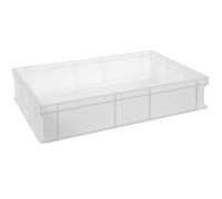 HENDI Boîte de fermentation pour pizza et pain, 24L, bac à pâtons, boules de pâte, sans couvercle, sans BPA, caisse de transport, empilable, boite alimentaire, 600x400x(H) 130mm, HDPE