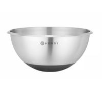 HENDI Bol à mélanger, 3L, saladier, bol multifonctionnel, bol alimentaire, avec base en caoutchouc antidérapante, ⌀265x(H)125mm, acier inoxydable