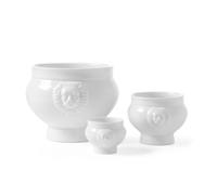 HENDI Bol, tasse, avec tête de lion, pour petit-déjeuner, soupes, céréales, desserts, fruits, convient au lave-vaisselle et micro-ondes, 0.5L, ø138x(H)95mm, léger, porcelaine blanche