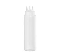 HENDI Bouteille semi-transparente pour réchauffe-sauce, flacon distributeur type biberon pour chocolat et sauces, bouteille pour chauffe-chocolat, ⌀68x(H)247mm, LDPE
