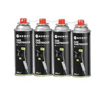 HENDI Cartouche de gaz GPL de rechange pour chalumeau, 4 pièces | Propane-butane, 0,40L par cartouche, 230g de gaz par unité, ⌀68x(H)190mm, compatible avec 198247 et 198254