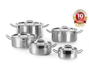HENDI Casserole, basse - avec couvercle, Profi Line, 7,5L, ⌀280x(H)120mm