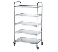 HENDI Chariot de service avec 5 étagères, 905x585x(H)1545mm