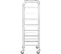 HENDI Chariot de transport pour paniers de lave-vaisselle - 7 paniers de 500x500 mm, 615x560x(H)1710mm