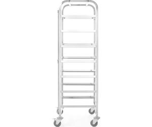 HENDI Chariot de transport pour paniers de lave-vaisselle - 7 paniers de 500x500 mm, 615x560x(H)1710mm