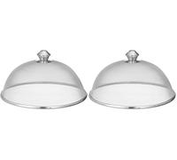 HENDI Cloche Alimentaire ø25,5cm, Couverture en Maille Fine en Inox avec Bouton Supérieur, Couvercle de Protection contre les Insectes pour Cuisine, Fêtes, Pique-Nique et Barbecue, Hauteur 13,5cm