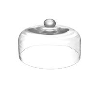 HENDI Cloche pour fumage des aliments et présentation des plats, compatible avec pistolets et infuseurs à fumée, avec joint d'étanchéité, ⌀275x(H)140mm, verre transparent