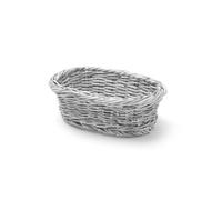 HENDI Corbeille à pain ovale, bac à pain, panier à pain, gris clair, polypropylène, 19 x 12 x 6 cm