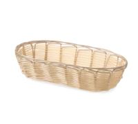HENDI Corbeille à pain ovale, panier pour présenter et stocker le pain, 225x110x(H)60mm, polypropylène et structure en fil métallique