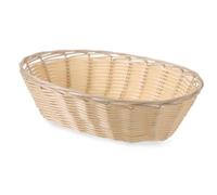 HENDI Corbeille à pain ovale, panier pour présenter et stocker le pain, 225x130x(H)55mm, polypropylène et structure en fil métallique