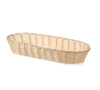 HENDI Corbeille à pain ovale, panier pour présenter et stocker le pain, 375x140x(H)70mm, polypropylène et structure en fil métallique
