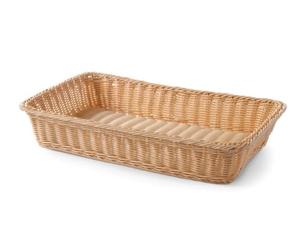 HENDI Corbeille à pain rectangulaire, bord haut, renforcée par un cadre en acier inoxydable, bac à pain, corbeille à pain, panier à pain, panier à pains, GN1/1, 530 x 325 x (H) 90 mm, polypropylène