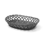 Corbeilles tressées ovale Noir 320x230x(H)55 mm - Hendi